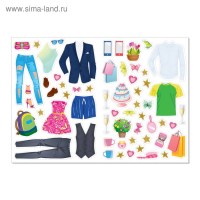 Наклейки набор &laquo;Наряди модную куколку&raquo;, 4 шт. по 12 стр.