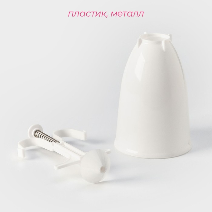 Форма для пончиков Доляна, 10&times;19 см, цвет белый