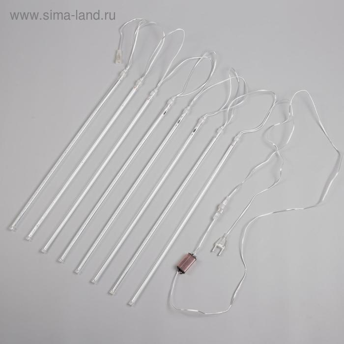 Гирлянда &laquo;Сосульки&raquo; 2.5 &times; 0.5 м, IP65, прозрачная нить, 288 LED, свечение синее с эффектом стекания, 12 В