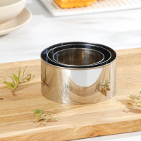 Набор форм для выкладки и выпечки &laquo;Круг&raquo; KONFINETTA, 3 шт, d=8 см, d=10 см, d=12 см, цвет серебристый