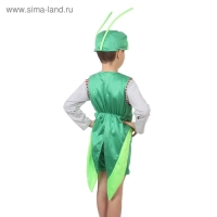Детский карнавальный костюм "Кузнечик": шапка, фрак, шорты, на 122-134 см