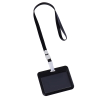 Бейдж горизонтальный 85 х 54 мм, ErichKrause слайдер, пластик ABC, текстильная лента, микс