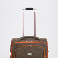 Чемодан средний 52 л (M), отдел на молнии, с расширением, кодовый замок, с расширением, цвет коричневый