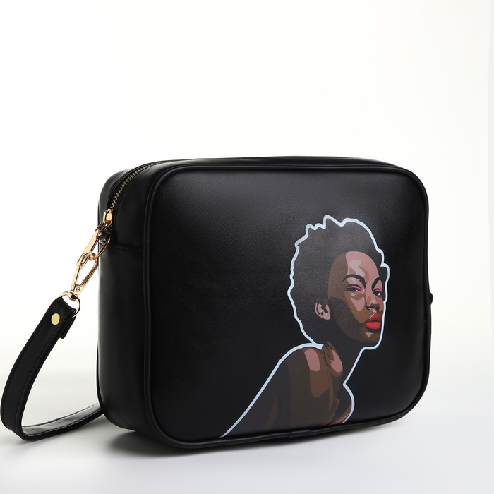 Сумка женская через плечо TEXTURA, маленького размера, цвет чёрный Сумка женская через плечо TEXTURA, маленького размера, цвет чёрный