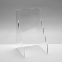 Подставка под ножи 15&times;15&times;25 см, оргстекло 1,5 мм, прозрачная, В ЗАЩИТНОЙ ПЛЁНКЕ