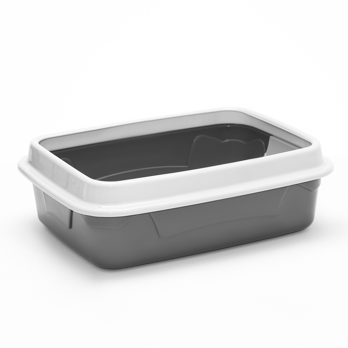 Туалет с бортом с сеткой,  45х34х15 см, серый