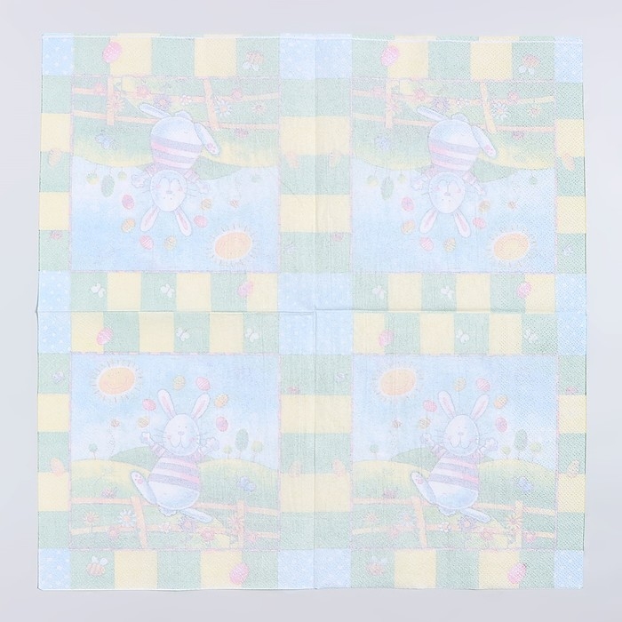 Салфетки бумажные &laquo;Пасхальный кролик&raquo;, 33х33 см, набор 20 шт