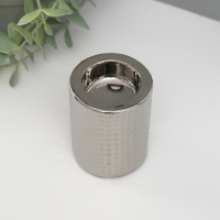 Подсвечник керамика на 1 свечу "Капли воды" d=4 см серебро 6,5х6,5х8 см Подсвечник керамика на 1 свечу "Капли воды" d=4 см серебро 6,5х6,5х8 см