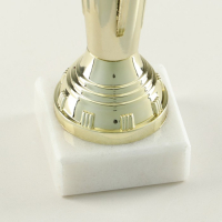 Кубок 107, наградная фигура, золото, подставка камень, 19 см