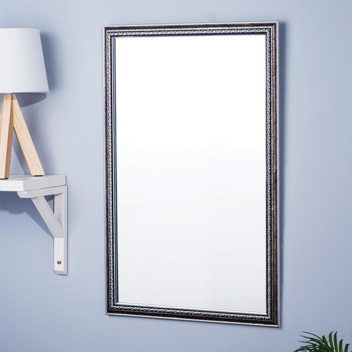 Зеркало &laquo;Макао&raquo;, настенное серебро, 45х70 см, рама пластик, 33 мм