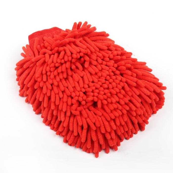 Варежка для мытья авто, микрофибра 24&times;19&times;4 см, микс