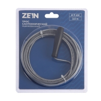 Трос сантехнический ZEIN engr, оцинкованный, с ручкой, d=5 мм, L=3,5 м