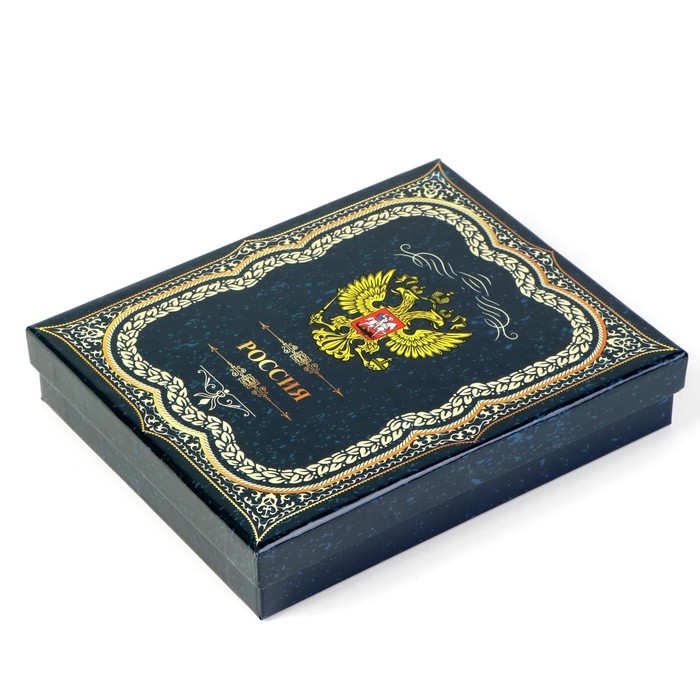 Подарочный набор 4 в 1 "СССР": фляжка 270 мл, 2 стопки 30 мл, портсигар