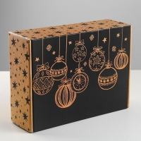 Коробка подарочная новогодняя складная &laquo;Happy New Year&raquo;, 30,7 х 22 х 9,5 см, Новый год