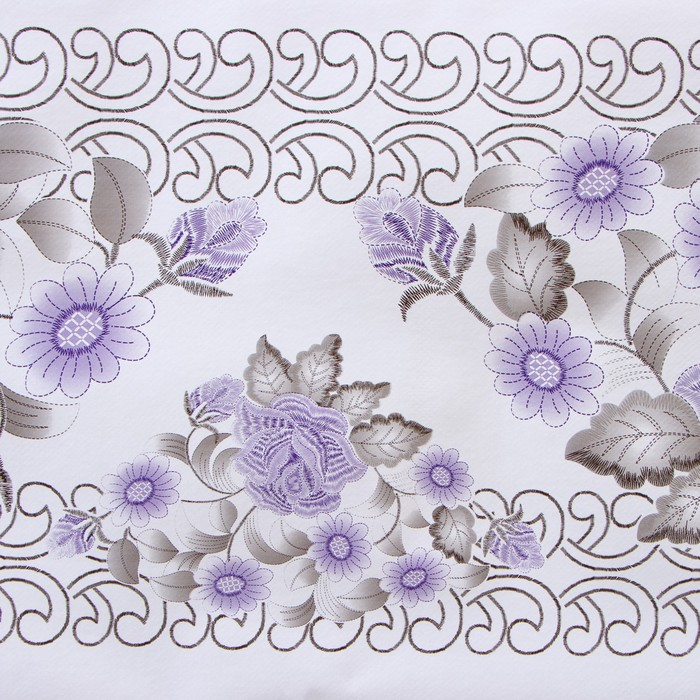 Клеёнка на стол Доляна, на нетканой основе, ширина 137 см, общая толщина 0,19 мм, рулон 20 м