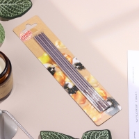 Набор свечей в торт, 6 штук "Happy", 17 см, фиолетовый с металликом