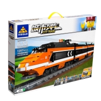 Конструктор ЖД &laquo;Электропоезд пассажирский&raquo;, работает от батареек, 1287 деталей