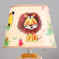 Настольная лампа "Лев" Е14 40Вт белый 20х20х35см