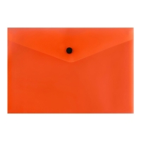 Набор папок-конвертов на кнопке 4 штуки, А5, 150 мкм, Calligrata Neon, полупрозрачные, неоновый микс