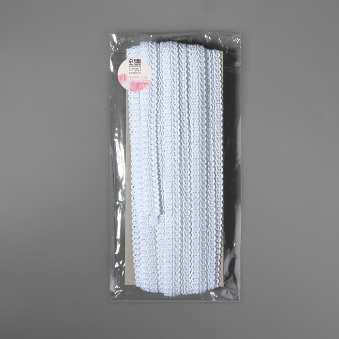 Тесьма декоративная &laquo;Шанель&raquo;, 12 мм, 10 &plusmn; 1 м, цвет белый