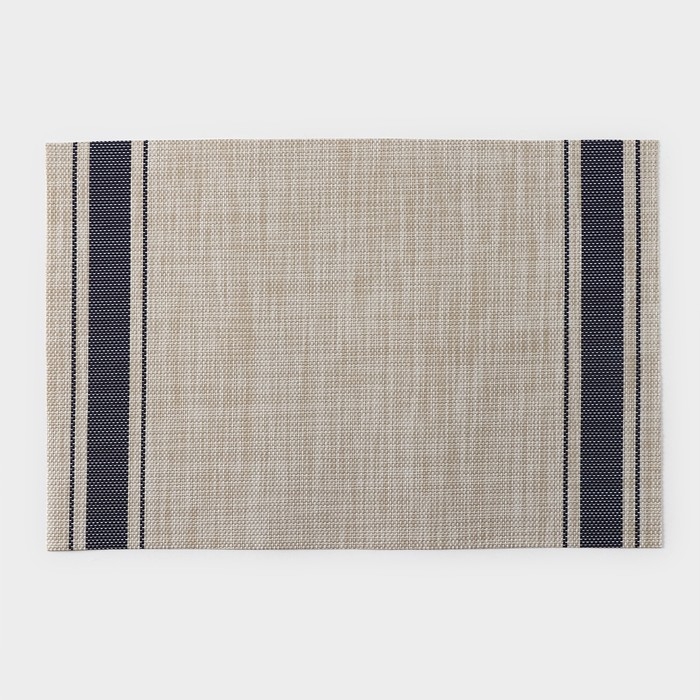 Салфетка сервировочная на стол &laquo;Две полосы&raquo;, 45&times;30 см, цвет синий