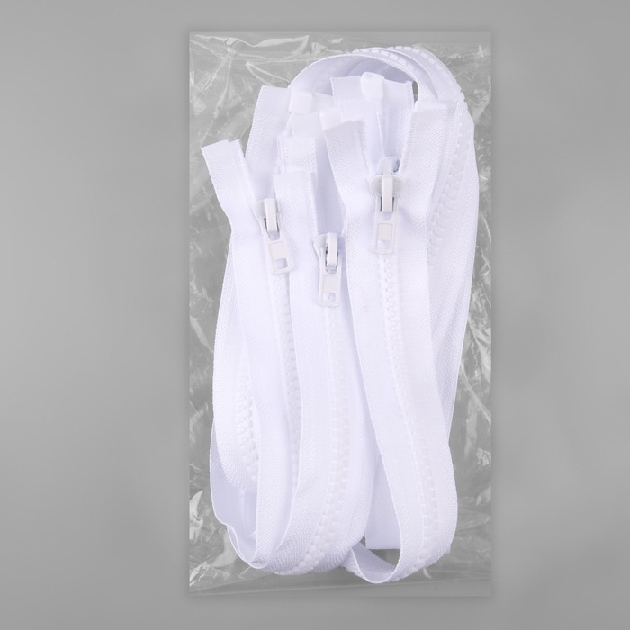 Молния &laquo;Трактор&raquo;, №8, разъёмная, замок автомат, 100 см, цвет белый, цена за 1 штуку