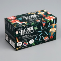 Гирлянда &laquo;Нить&raquo; 3 м с насадками &laquo;Сосульки 7,5 см&raquo;, IP20, прозрачная нить, 20 LED, свечение мульти (RG/RB), мигание, USB