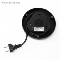 Чайник электрический Centek CT-0020, пластик, бесшовная колба металл, 1.7 л, 2200 Вт, черный