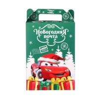Коробка подарочная складная "Новогодняя почта", 20х33х10 см, Тачки