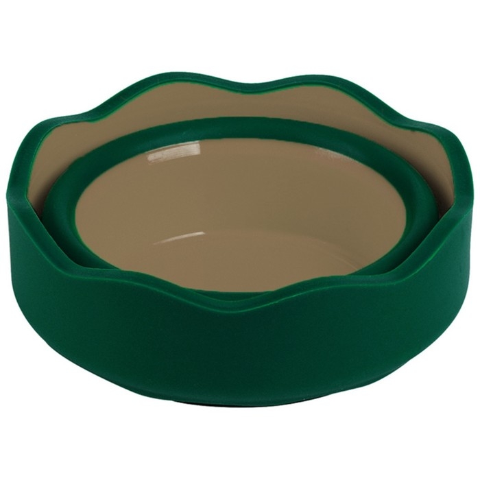 Стакан для рисования Faber-Castell CLIC&GO 350мл, складной (резиновый), т-зелёный 181520 Стакан для рисования Faber-Castell CLIC&GO 350мл, складной (резиновый), т-зелёный 181520