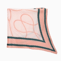 Плиссированный женский платок MINAKU, 70*70, цв.розовый Плиссированный женский платок MINAKU, 70*70, цв.розовый