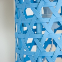 Настольная лампа "Асура" Е27 15Вт голубой 16х16х51 см RISALUX