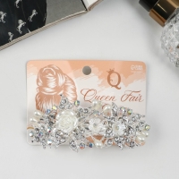 Заколка-автомат для волос "Озлем" цветы, 9 см