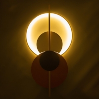 Бра "Алле" LED  18Вт 3000К оранжевый черный 88х5х45см