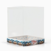 Коробка для кондитерских изделий &laquo;Снежный город&raquo;, 15 х 15 х 20 см, Новый год