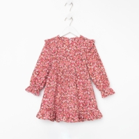 Платье детское KAFTAN "Цветы", р. 30 (98-104), розовый