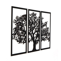 Декор настенный, панно для интерьера "Дерево", 3 модуля 57 х 27 см