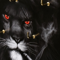 Ключница открытая "Лев"  5 крючков,  23х32 см