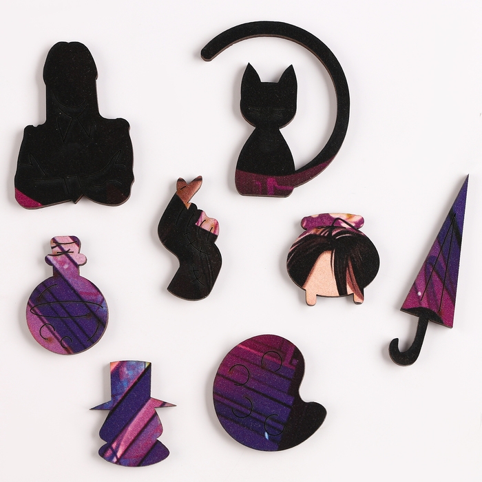 Пазл деревянный фигурный «Девочка в чёрном платье», 80 элементов Пазл деревянный фигурный «Девочка в чёрном платье», 80 элементов