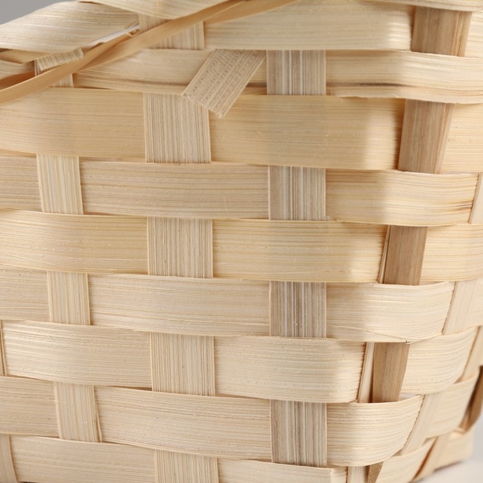Корзина плетеная, D14 x 13 х H6,5 х 11 х 20 см, бамбук Корзина плетеная, D14 x 13 х H6,5 х 11 х 20 см, бамбук