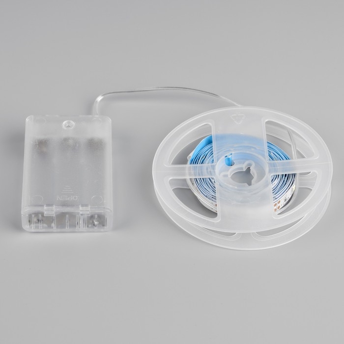 Светодиодная лента Luazon Lighting 3 м, IP20, SMD2835, 30 LED/м, батарейки 3хАА (нет в комплекте), 6000К