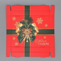 Коробка подарочная новогодняя складная &laquo;Роскошный новый год&raquo;, 31.2 х 25.6 х 16.1 см