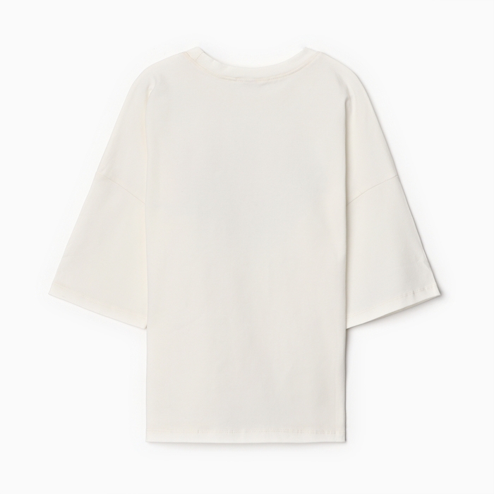 Футболка детская MINAKU  цвет молочный, рост 122 см