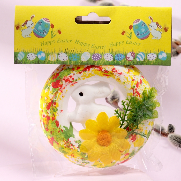 Декоративная пасхальная подвеска &laquo;Зайчик&raquo; 2 &times; 9 &times; 9 см