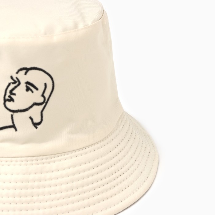 Панама женская двусторонняя MINAKU &laquo;Лицо&raquo; цвет бежевый, размер 56-58