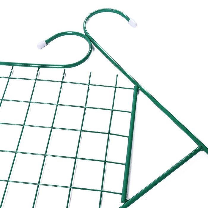 Ограждение декоративное, 90 &times; 500 см, 5 секций, металл, зелёное, &laquo;Ромб&raquo;