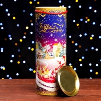 Новый год. Подарочная коробка, тубус под бутылку &laquo;Новый Год&raquo; 120х345мм (325 мм внутр. высота).