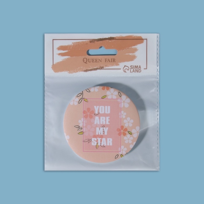 Зеркало складное &laquo;Надписи&raquo;, d = 7,5 см, рисунок МИКС