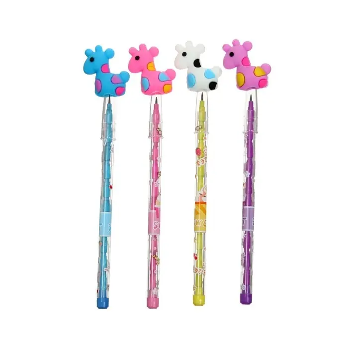 Карандаш - прикол Calligrata &laquo;Жираф&raquo;, секционный, МИКС
