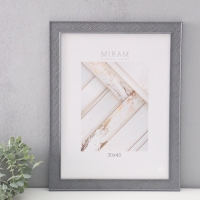 Фоторамка пластик "МИРАМ" 30х40 см, тёмно-серый